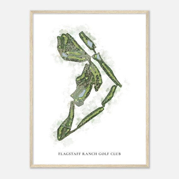 Flagstaff Ranch Golf Club Arizona Classic Watercolor Map Golfer Gift Golf Wall Art Golf Poster Print Course Layout