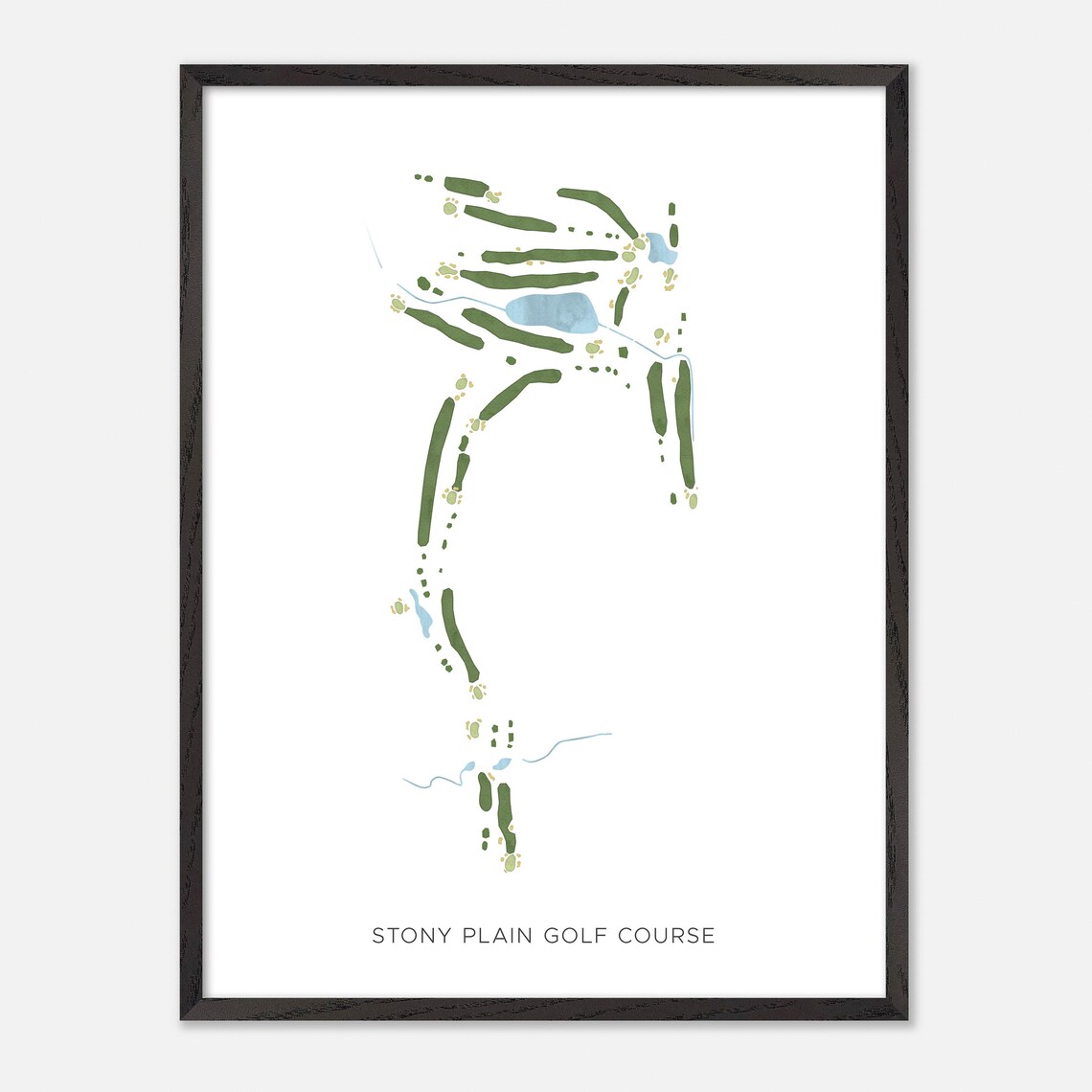 Stony Plain Golf Course Stony Plain Canada Modern Watercolor Course Map Poster - Image 2