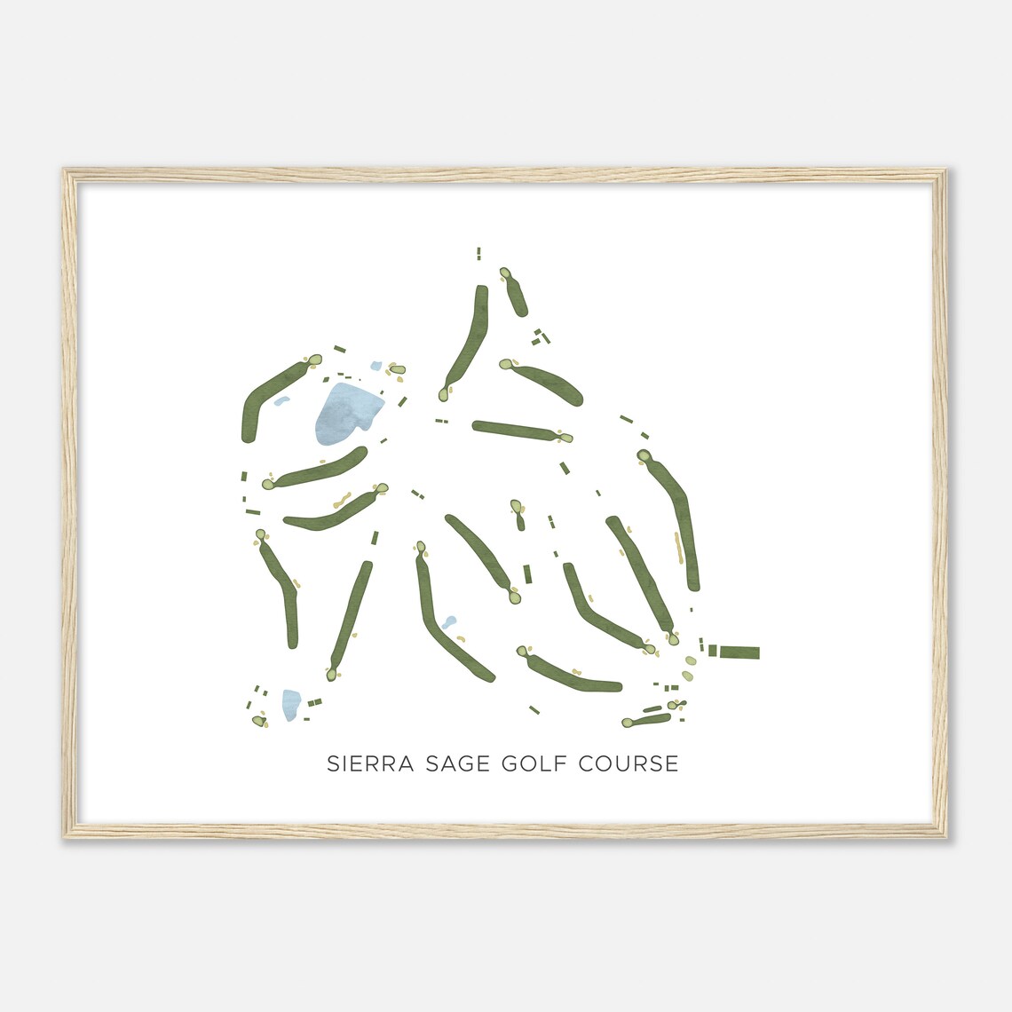Sierra Sage Golf Course Nevada Modern Watercolor Map Golfer Gift Golf Wall Art Golf Poster Print Course Layout - Image 2