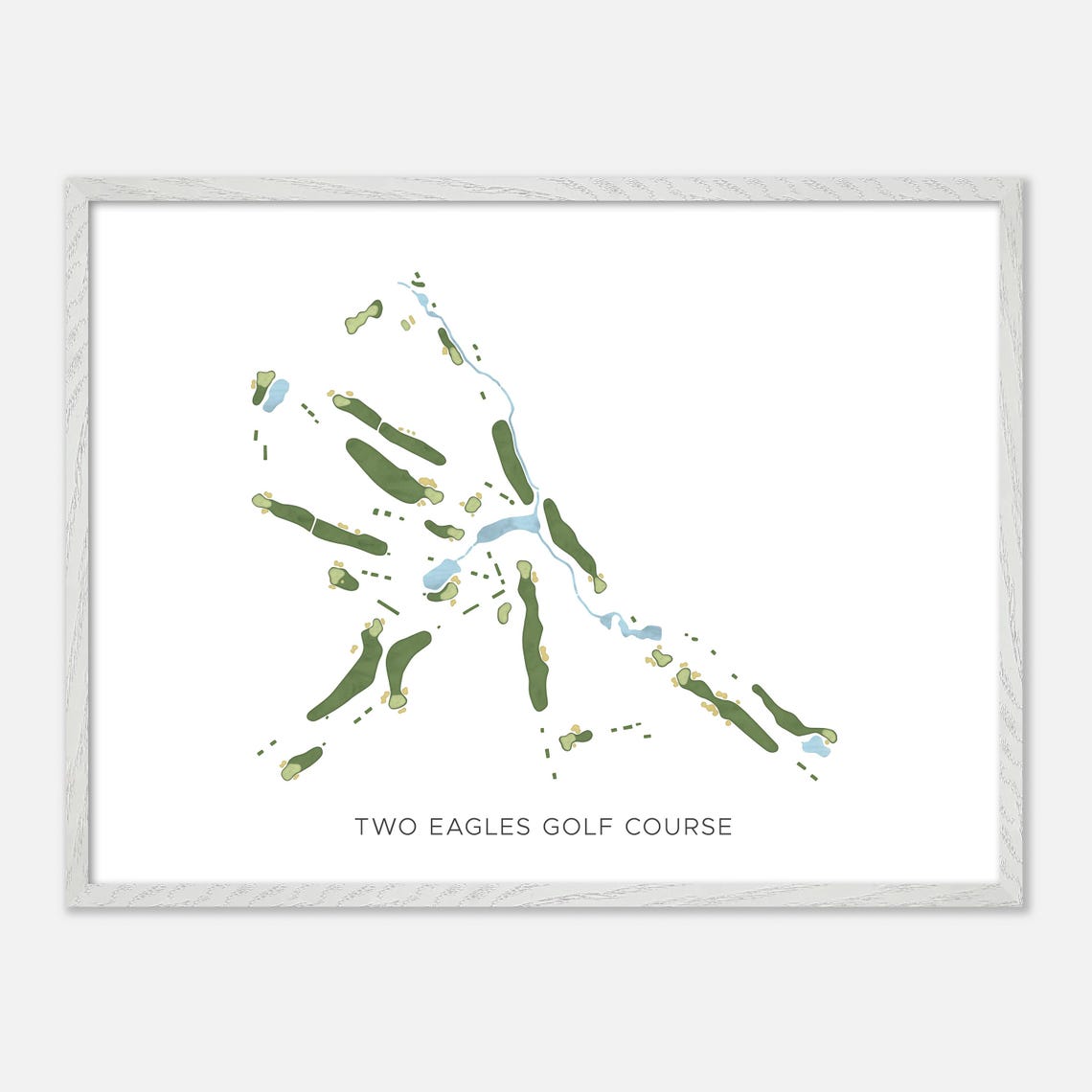 Two Eagles Golf Course Canada Modern Scenic Watercolor Map Poster - Image 3