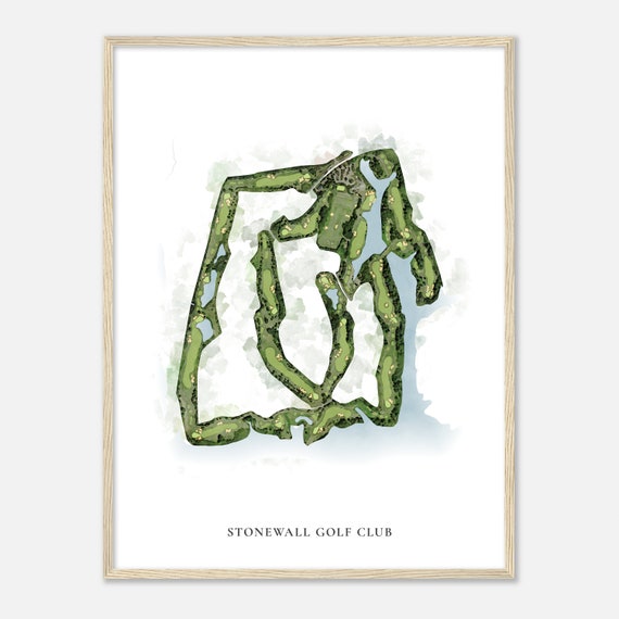 Stonewall Golf Club Virginia Classic Watercolor Map Golfer Gift Golf Wall Art Golf Poster Print Course Layout