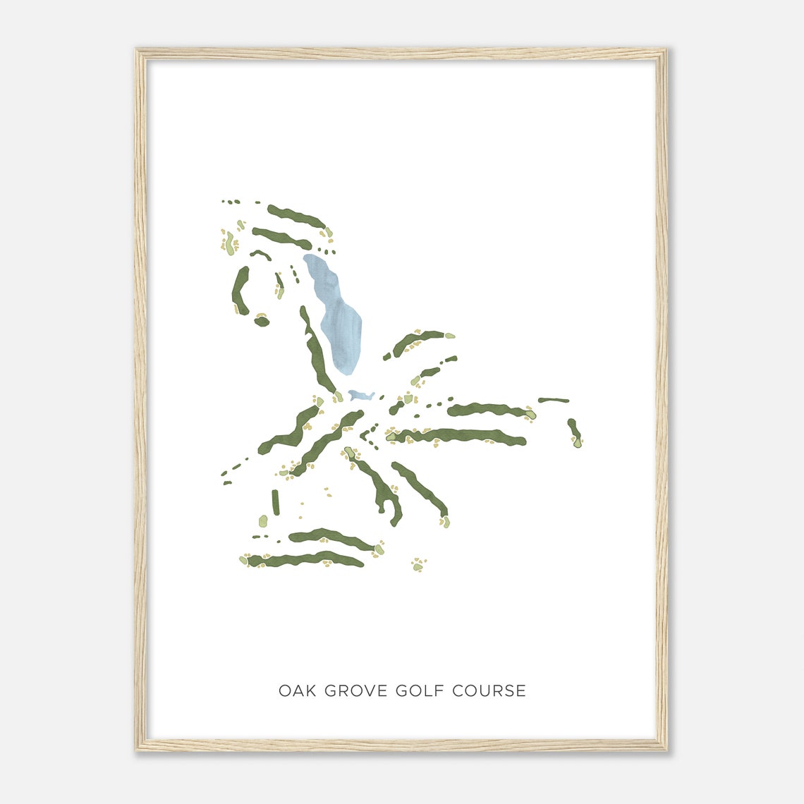 Oak Grove Golf Course Illinois Modern Watercolor Map Golfer Gift Golf Wall Art Golf Poster Print Course Layout - Image 2