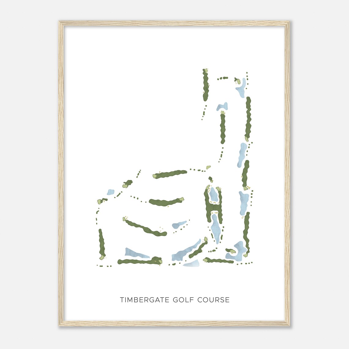 Timbergate Golf Course Indiana Modern Watercolor Map Golfer Gift Golf Wall Art Golf Poster Print Course Layout - Image 2