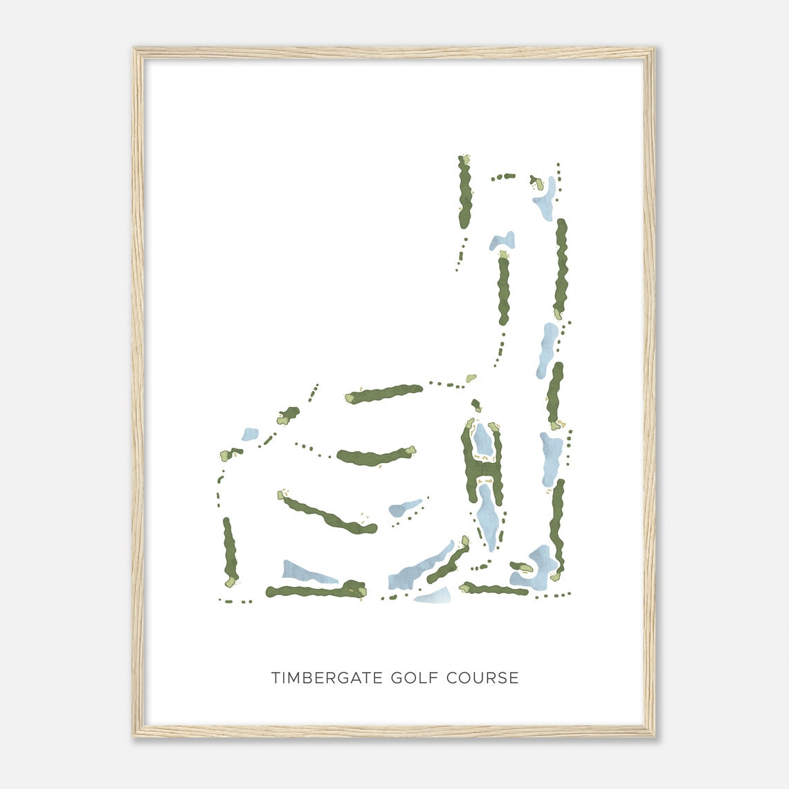 Timbergate Golf Course Minimalist Fairway Map Art Poster Decor - Image 2
