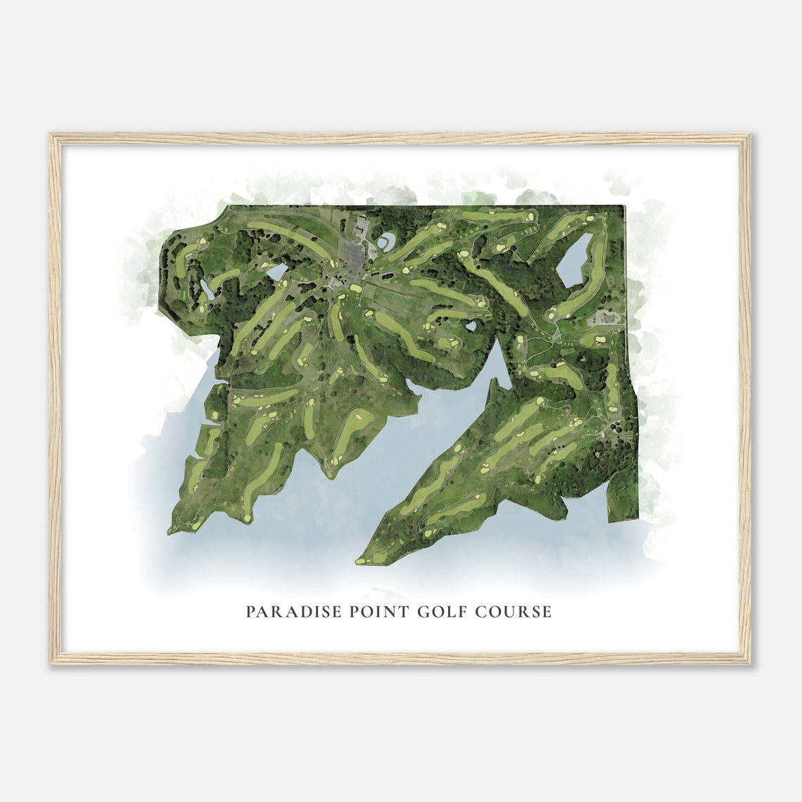 Paradise Point Golf Course Missouri Classic Watercolor Map Golfer Gift Golf Wall Art Golf Poster Print Course Layout - Image 2