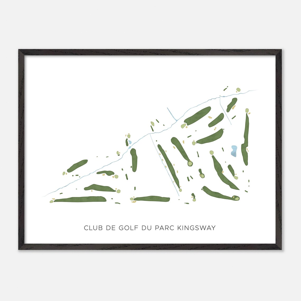 Club de Golf du Parc Kingsway Canada Minimalist Watercolor Golf Map Poster - Image 4