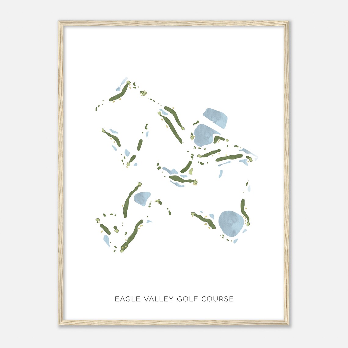 Eagle Valley Golf Course Minnesota Modern Watercolor Map Golfer Gift Golf Wall Art Golf Poster Print Course Layout - Image 2