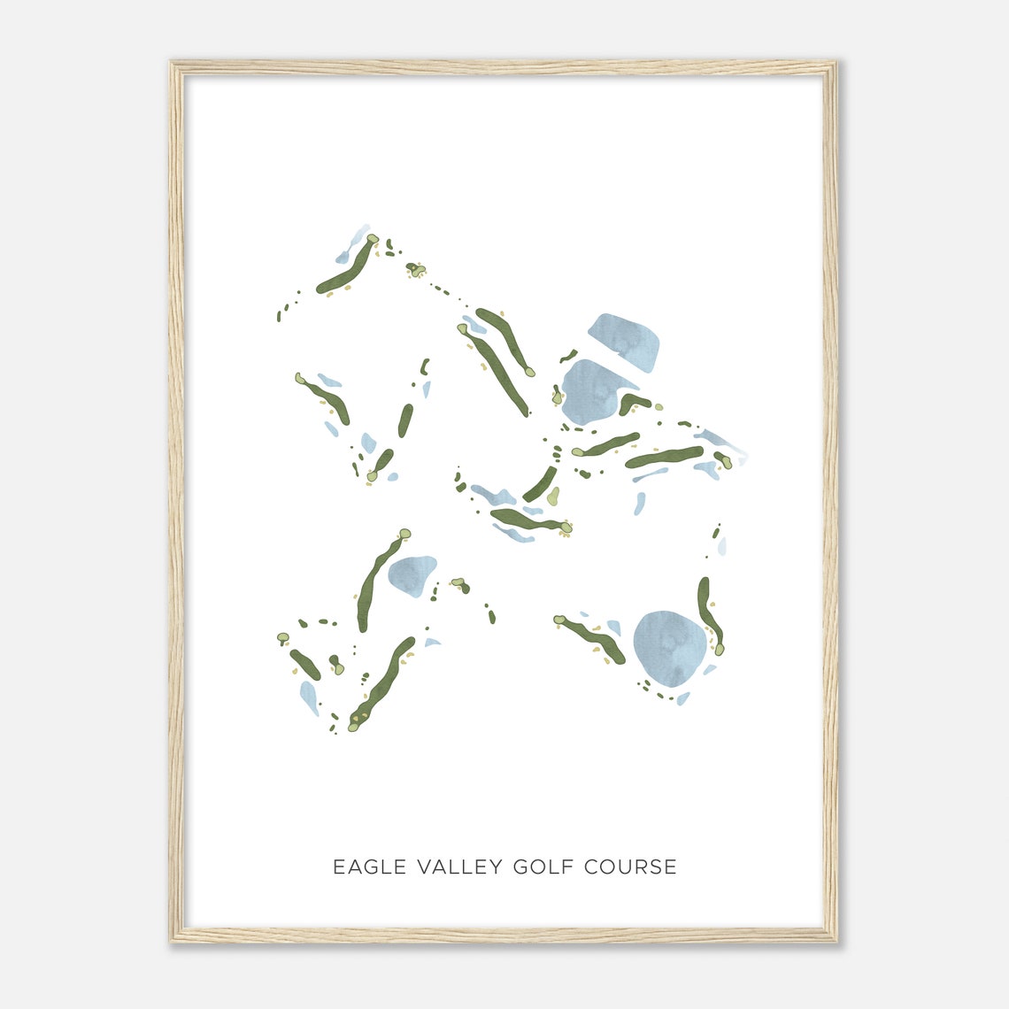 Eagle Valley Golf Course Modern Watercolor Map Golfer Gift Poster - Image 2