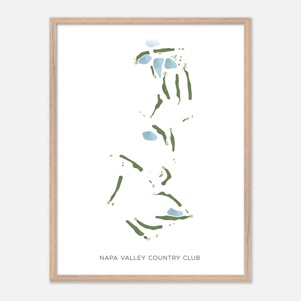 Napa Valley Country Club California Golf Course Minimalist Map Poster - Image 6