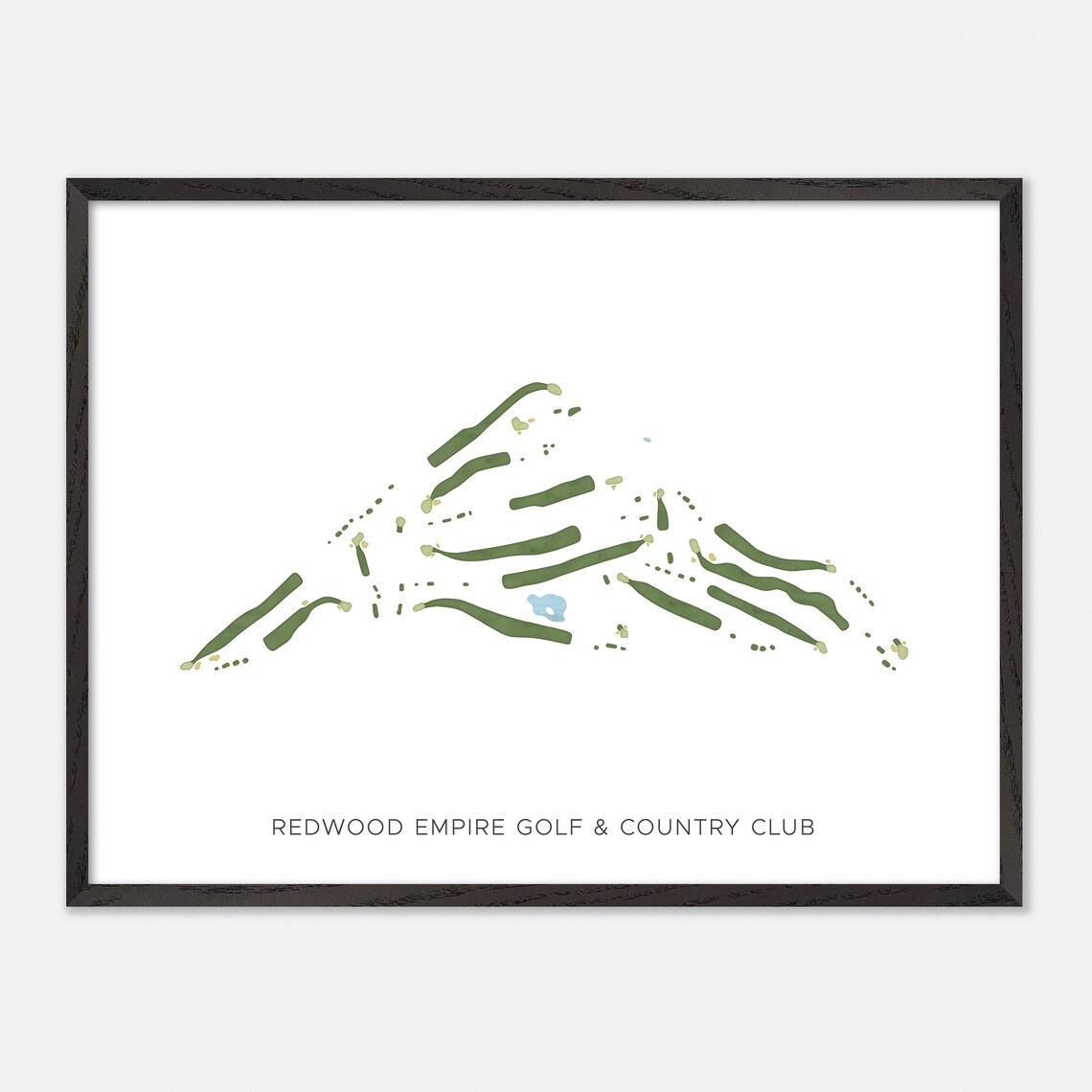 Redwood Empire Golf and Country Club Watercolor Minimalist Poster - Image 5