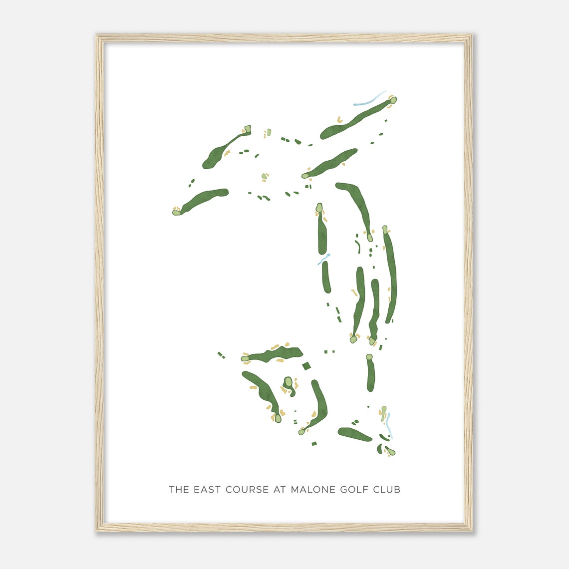 The East Course at Malone Golf Club Modern Minimalist Map Poster - Image 2