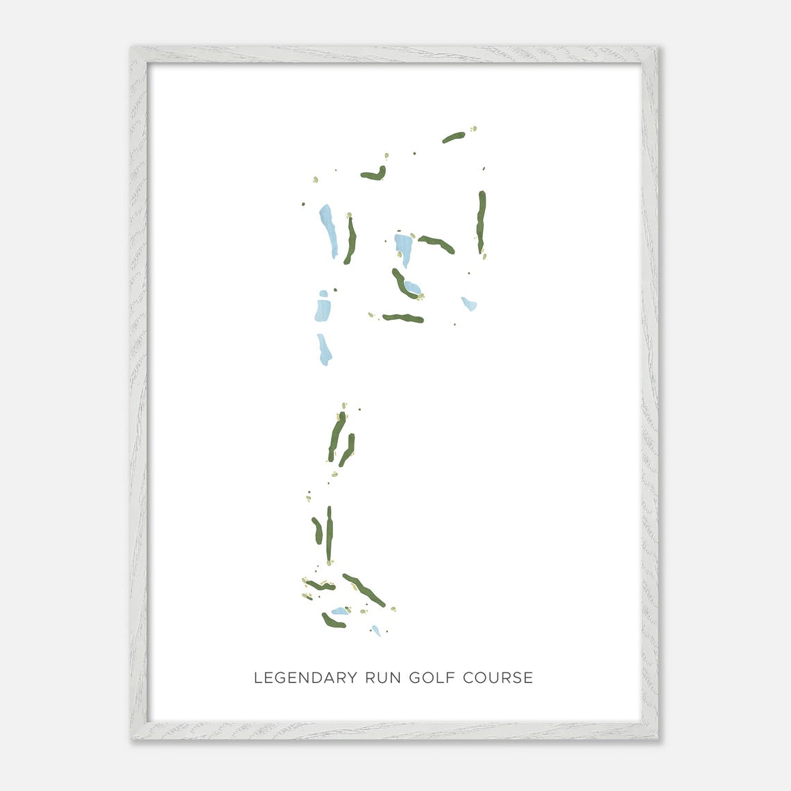 Legendary Run Golf Course Cincinnati Ohio Modern Watercolor Map Poster - Image 2