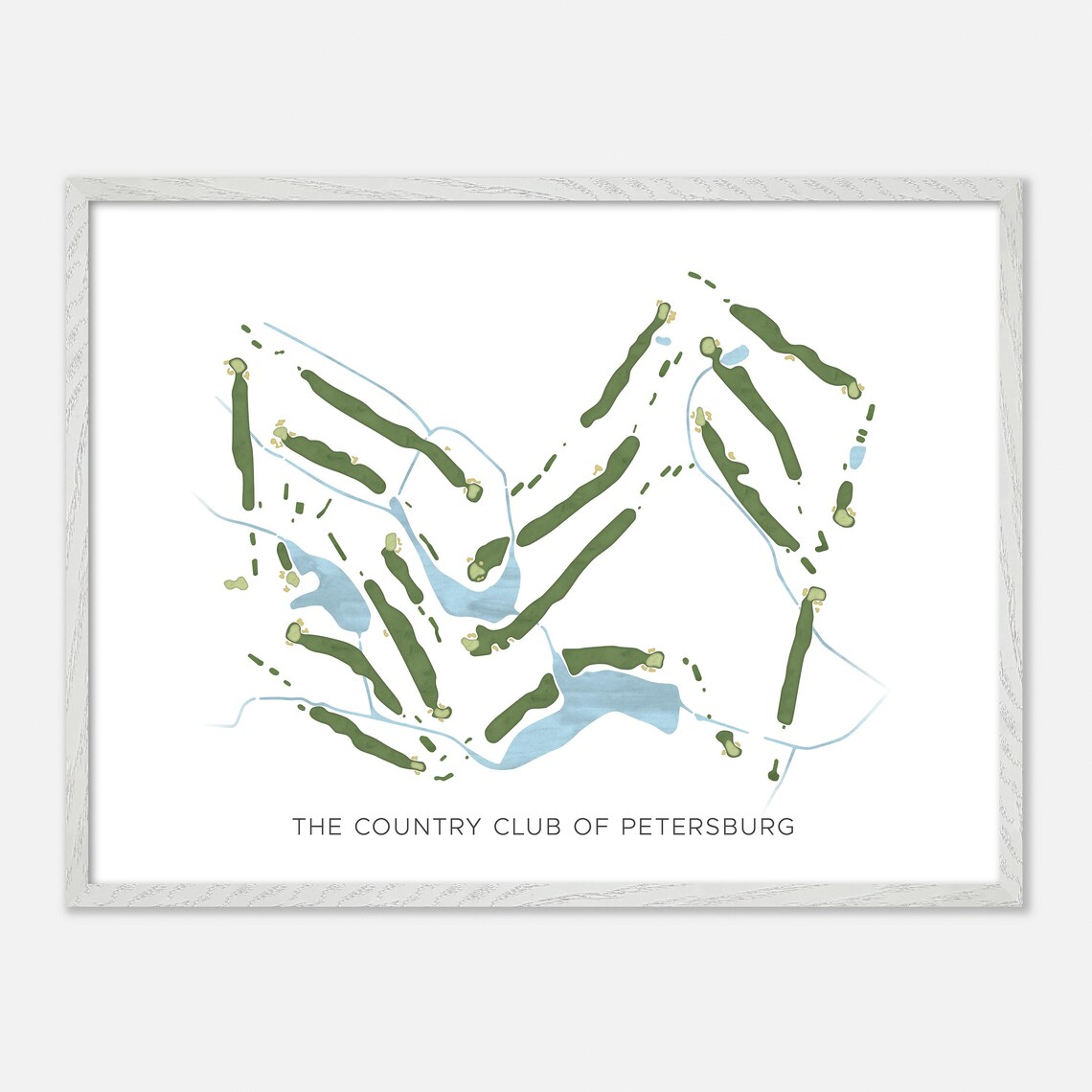 Country Club Of Petersburg Modern Minimalist Golf Map Poster - Image 4