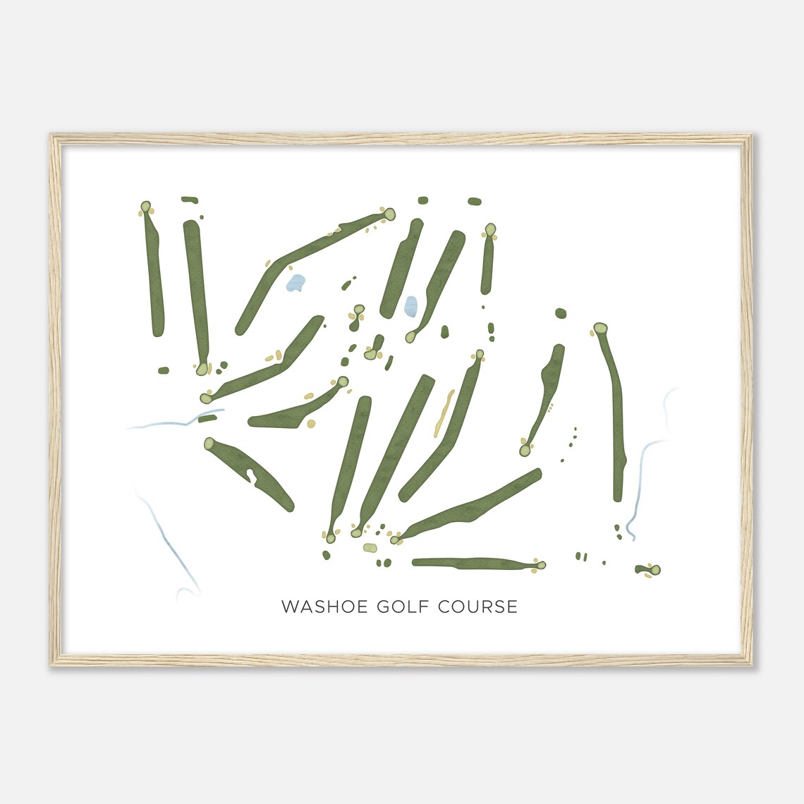 Washoe Golf Course Nevada Modern Watercolor Map Golfer Gift Golf Wall Art Golf Poster Print Course Layout - Image 2