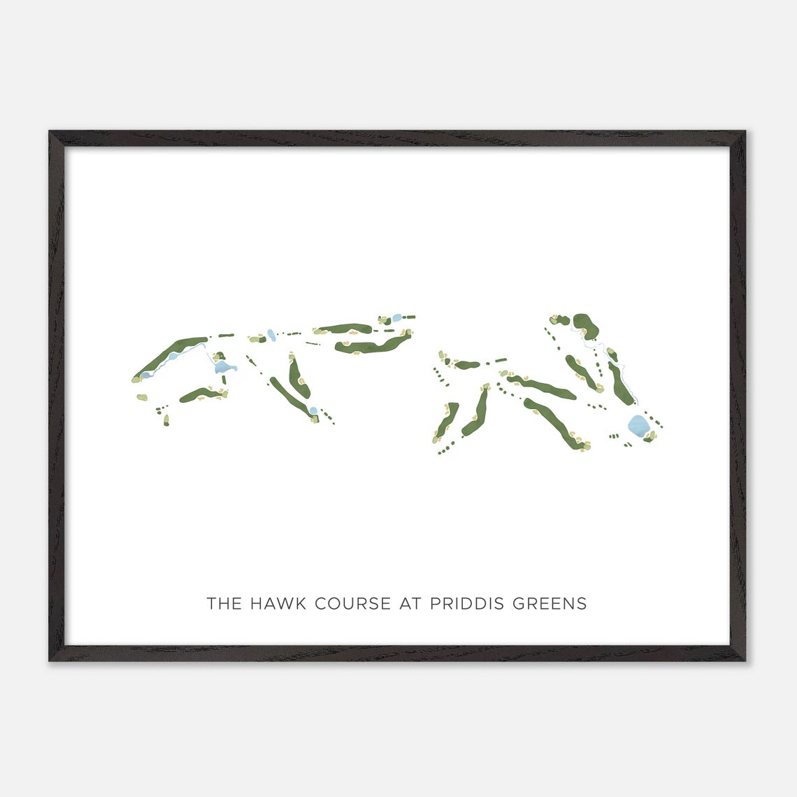 Hawk Course at Priddis Greens Alberta Minimalist Golf Map Poster - Image 4