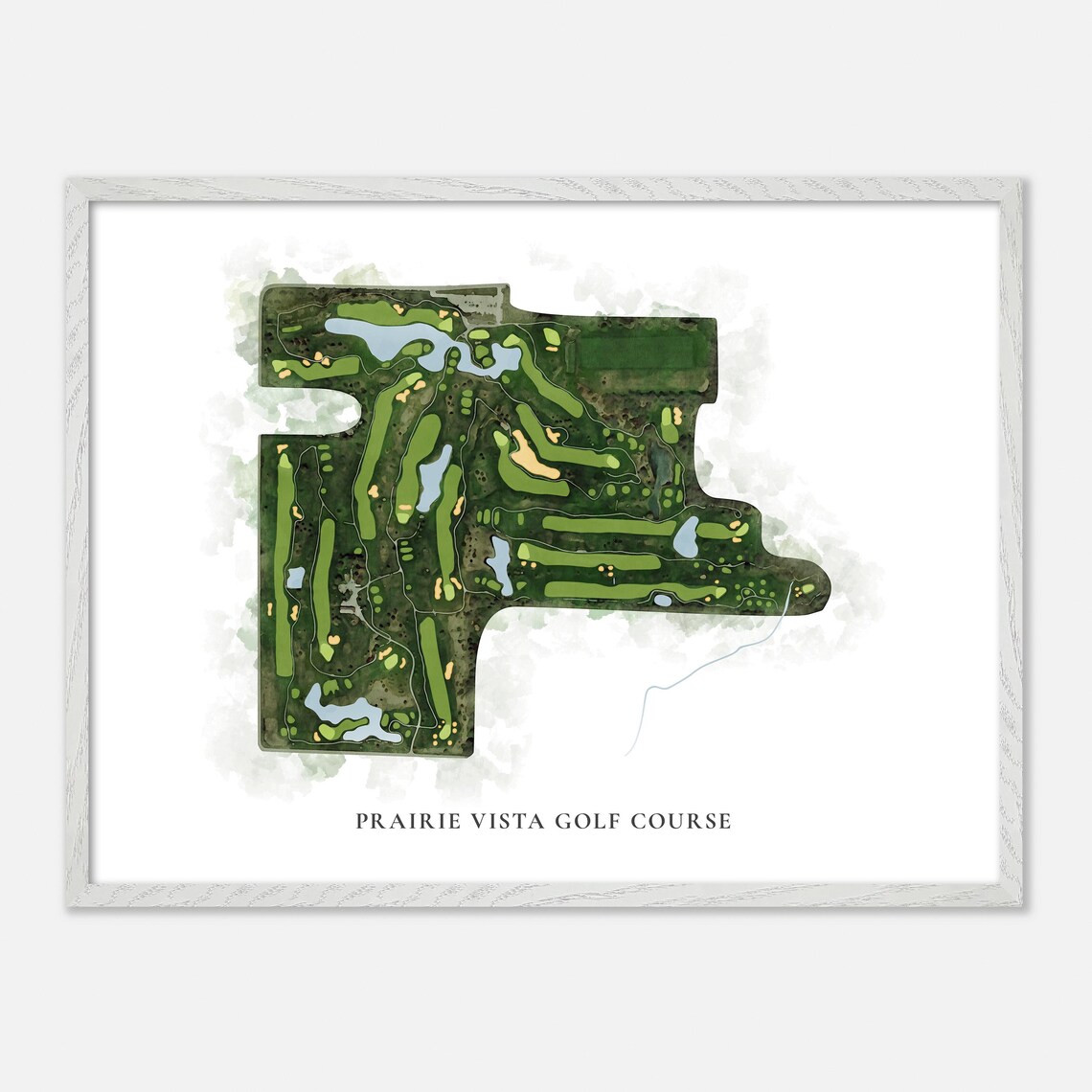 Prairie Vista Golf Course Bloomington Illinois Classic Watercolor Poster - Image 4
