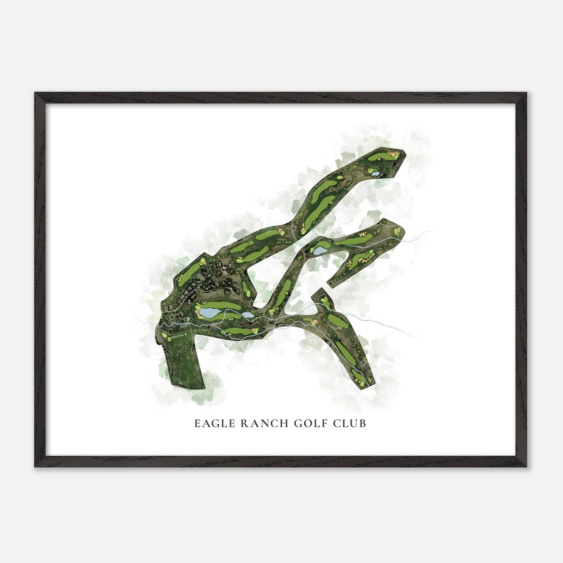 Eagle Ranch Golf Club Watercolor Map Art Colorado Golfer Poster - Image 5