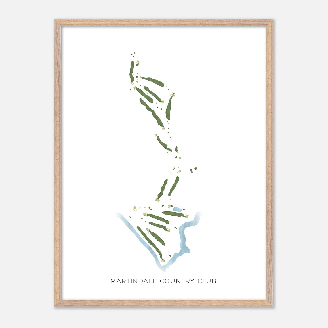 Martindale Country Club Auburn Maine Modern Watercolor Poster - Image 6