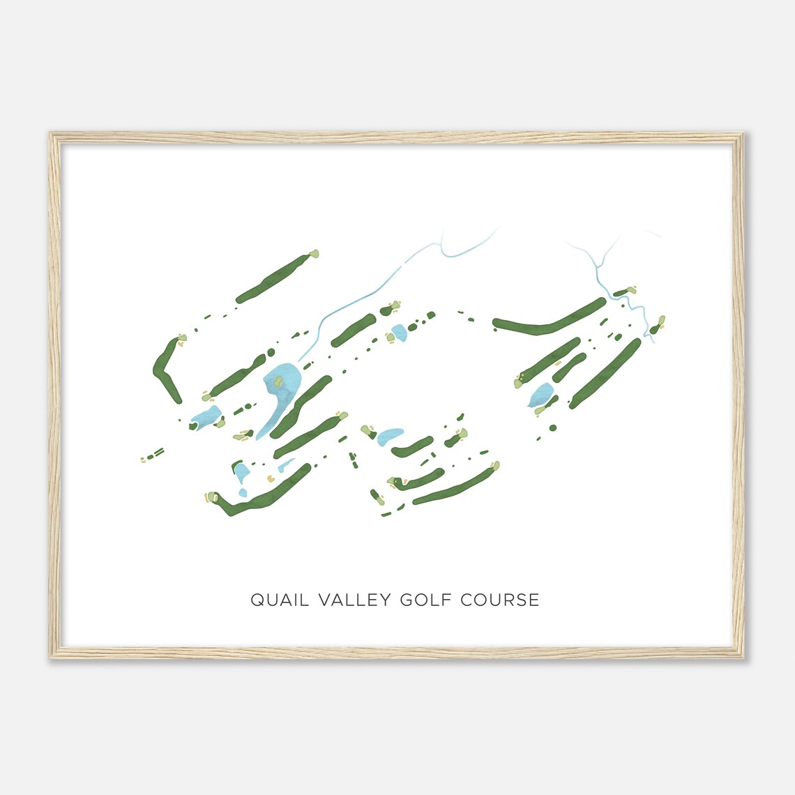Quail Valley Golf Course Pennsylvania Modern Watercolor Map Golfer Gift Golf Wall Art Golf Poster Print Course Layout - Image 2