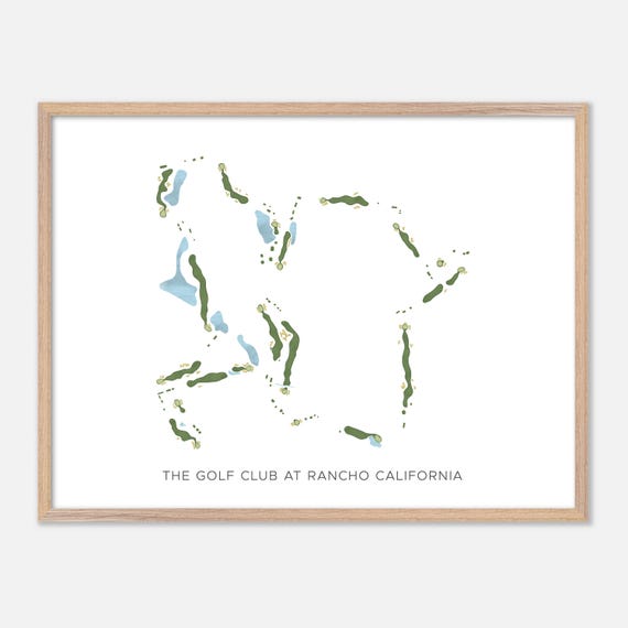 The Golf Club At Rancho California In Murrieta California Modern Watercolor Map Golfer Gift Golf Wall Art Golf Poster Print