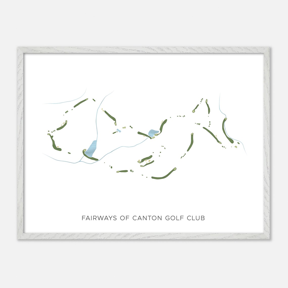Fairways of Canton Golf Club Canton Georgia Modern Watercolor Golf Map Poster - Image 4