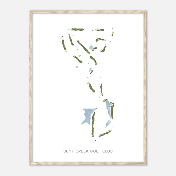 Bent Creek Golf Club Missouri Modern Watercolor Map Golfer Gift Golf Wall Art Golf Poster Print Course Layout