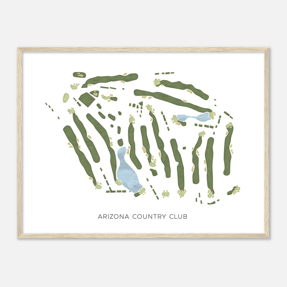 Arizona Country Club Minimalist Modern Golf Course Map Poster - Image 2