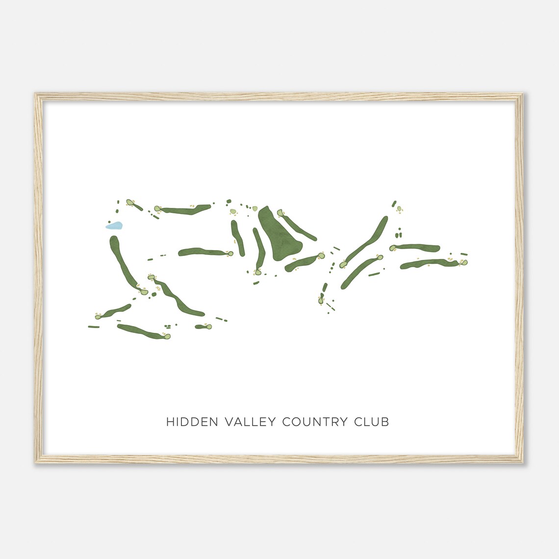 Hidden Valley Country Club Virginia Modern Watercolor Map Golf Poster - Image 2