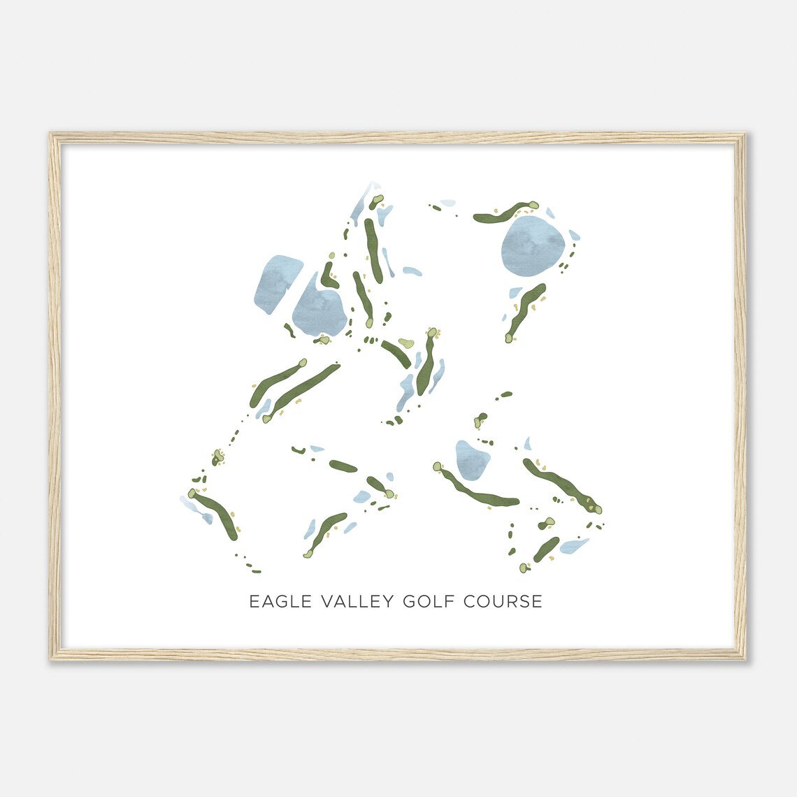 Eagle Valley Golf Course Minnesota Modern Watercolor Map Golfer Gift Golf Wall Art Golf Poster Print Course Layout