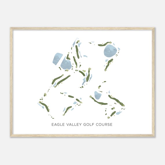 Eagle Valley Golf Course Minnesota Modern Watercolor Map Golfer Gift Golf Wall Art Golf Poster Print Course Layout