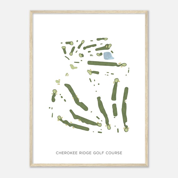 Cherokee Ridge Golf Course Colorado Modern Watercolor Map Golfer Gift Golf Wall Art Golf Poster Print Course Layout