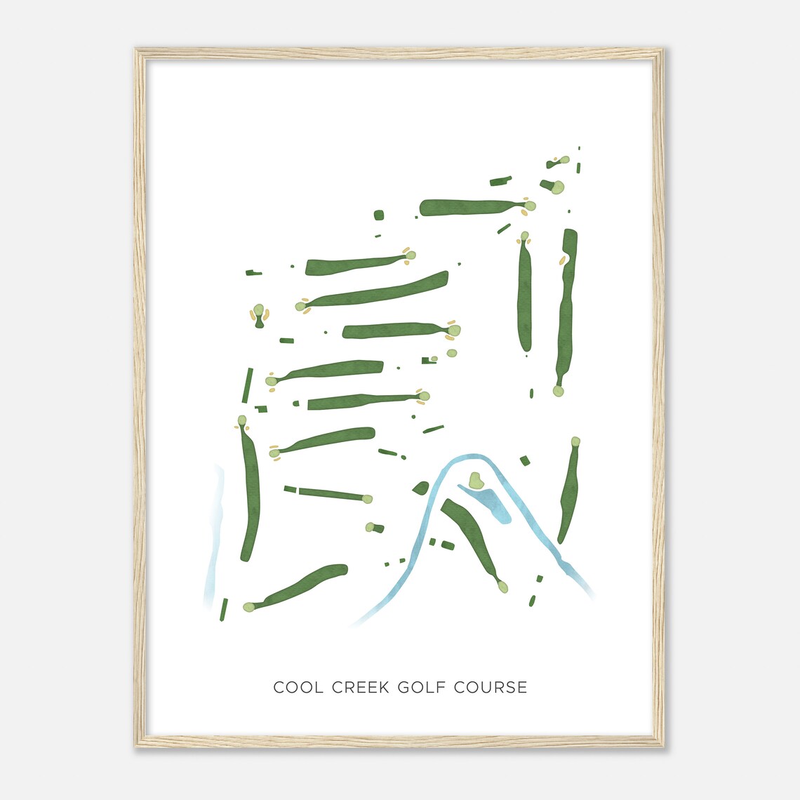 Cool Creek Golf Course Pennsylvania Modern Watercolor Map Golfer Gift Golf Wall Art Golf Poster Print Course Layout - Image 2