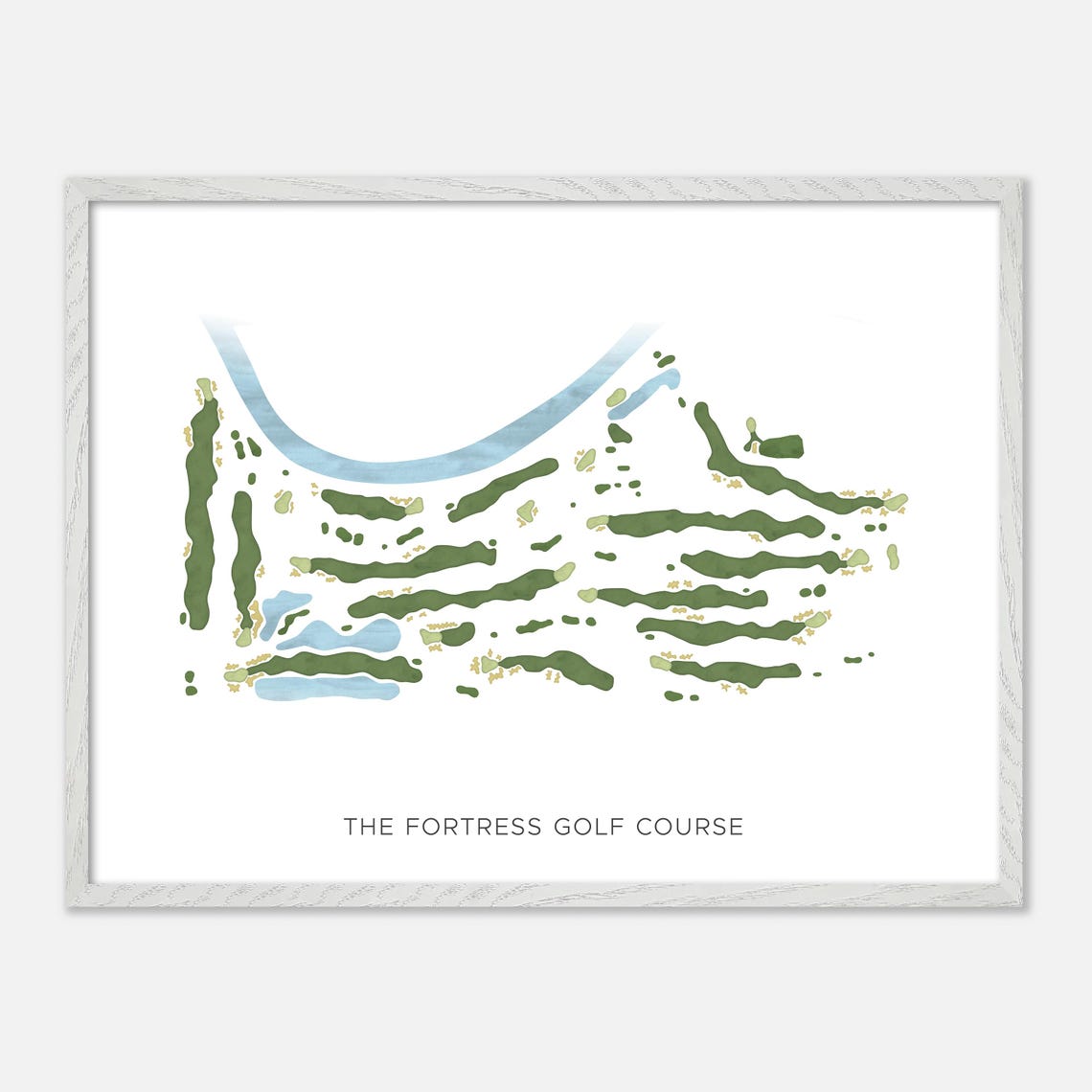The Fortress Golf Course Michigan Modern Minimalist Golf Map Poster - Image 4