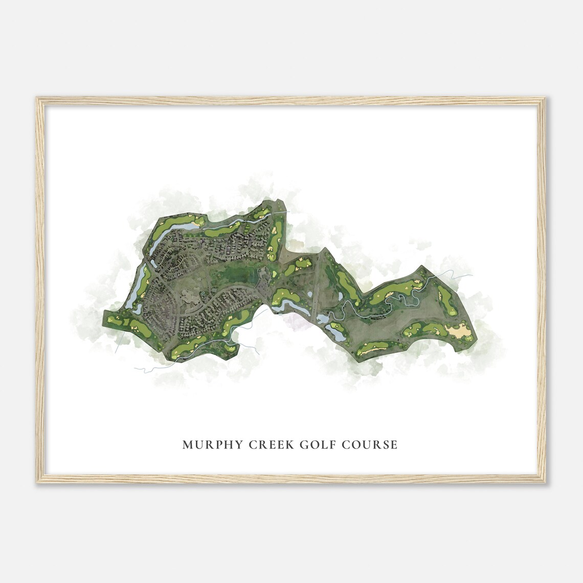 Murphy Creek Golf Course Colorado Classic Watercolor Map Golfer Gift Golf Wall Art Golf Poster Print Course Layout