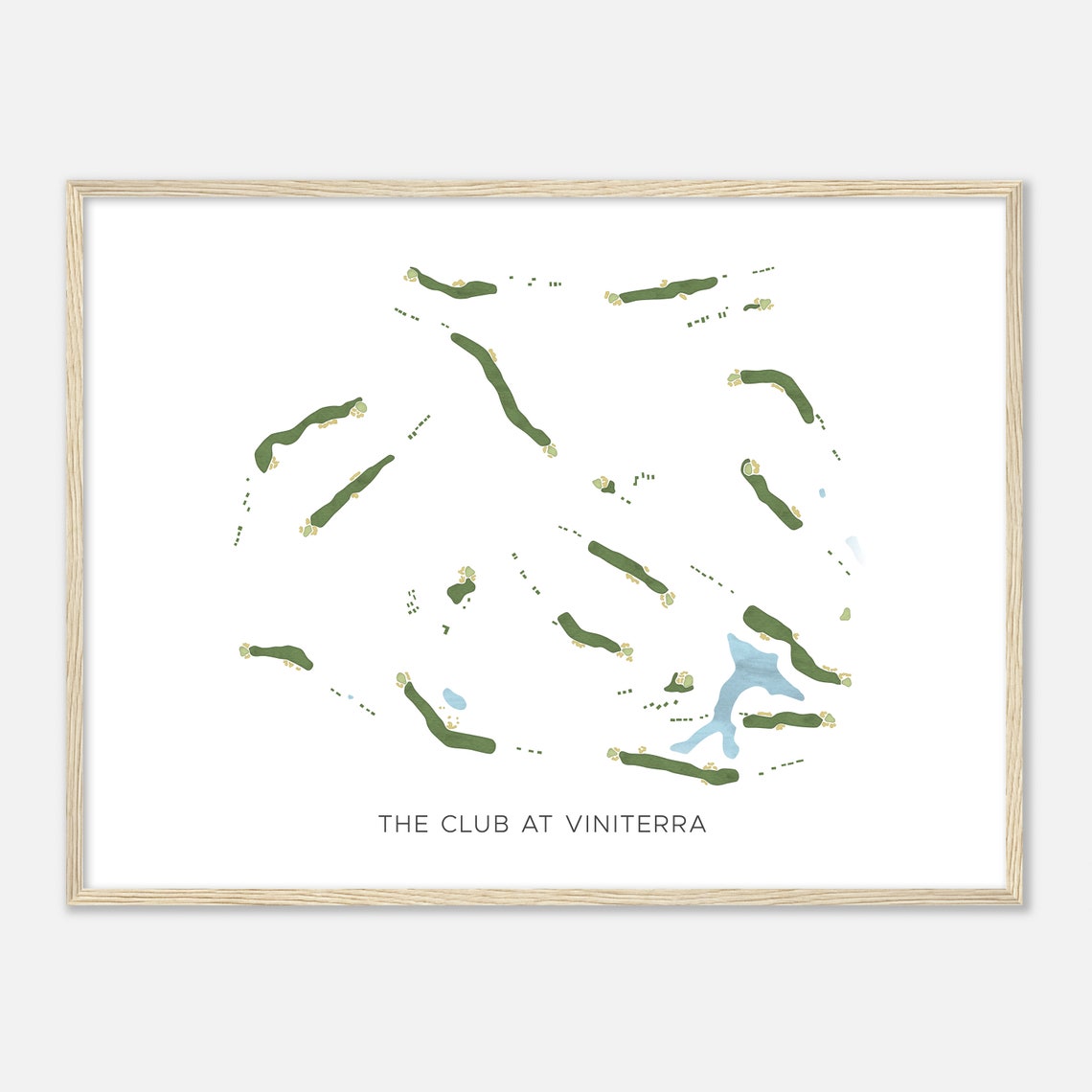 The Club at Viniterra Modern Watercolor Golf Course Map Poster - Image 2