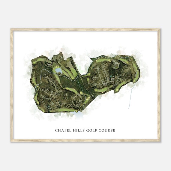 Chapel Hills Golf Course Georgia Classic Watercolor Map Poster