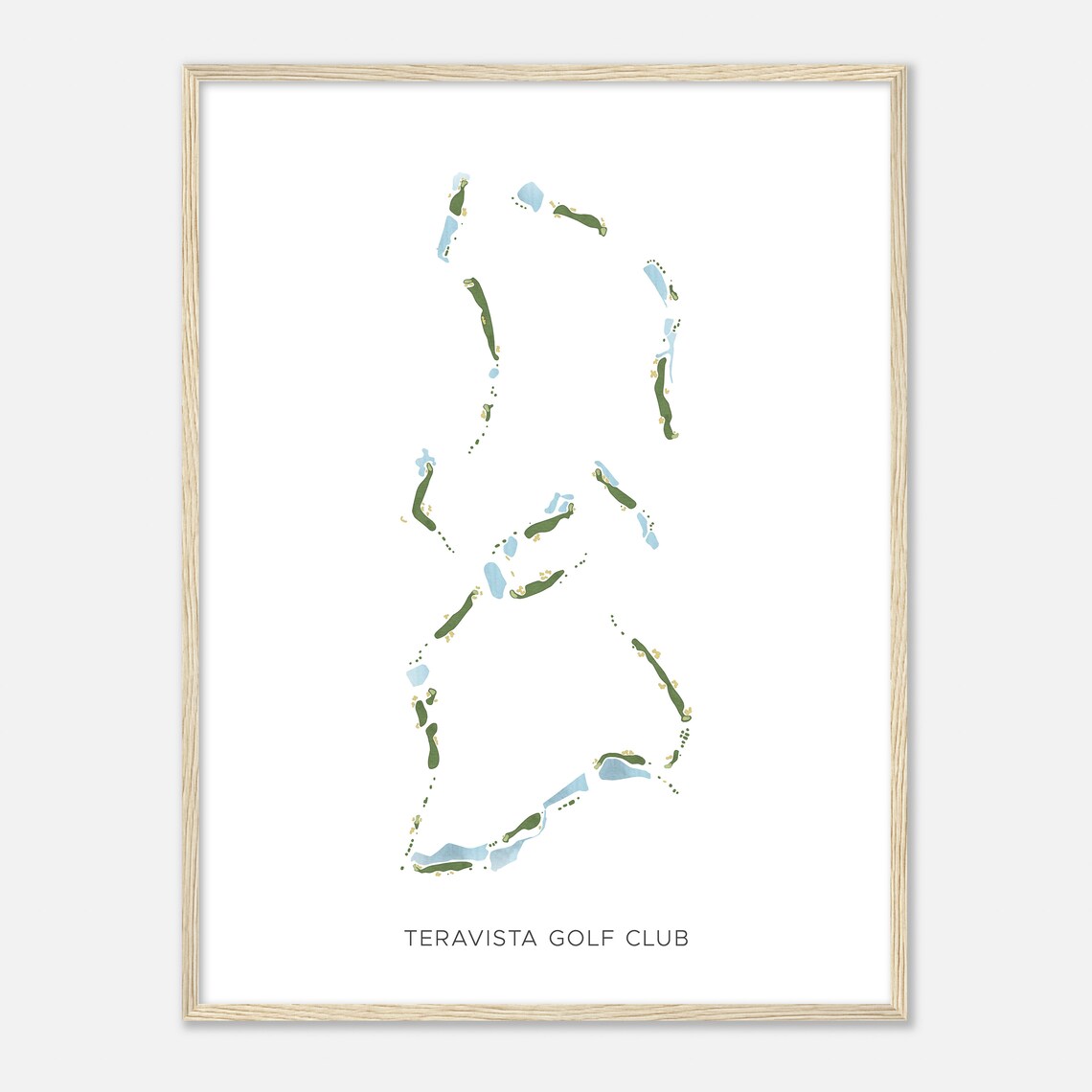 Teravista Golf Club Beautiful Minimalist Fairway Line Map Art Poster - Image 2