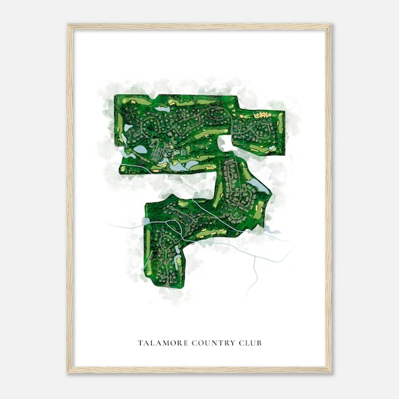 Talamore Country Club Pennsylvania Classic Watercolor Map Golfer Gift Golf Wall Art Golf Poster Print Course Layout