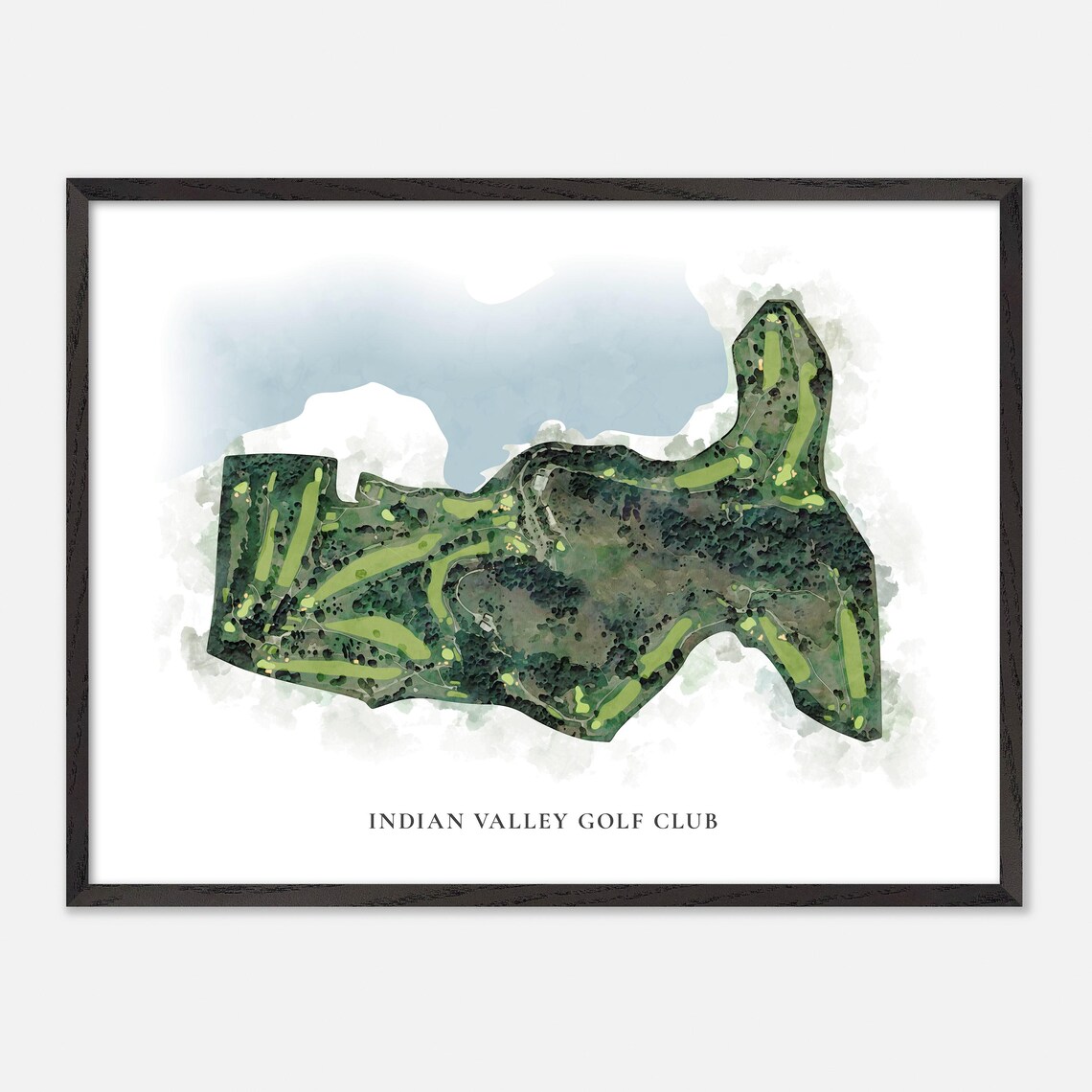Indian Valley Golf Club Novato California Classic Watercolor Poster - Image 5