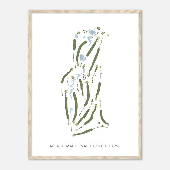 Alfred Macdonald Golf Course Kansas Modern Watercolor Map Golfer Gift Golf Wall Art Golf Poster Print Course Layout