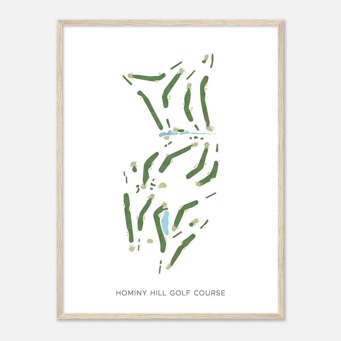 Hominy Hill Golf Course New Jersey Modern Watercolor Map Golfer Gift Golf Wall Art Golf Poster Print Course Layout - Image 2