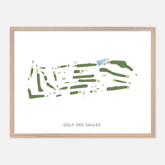 Golf Des Saules In Rimouski Canada Modern Watercolor Map Golfer Gift Golf Wall Art Golf Poster Print Course Layout