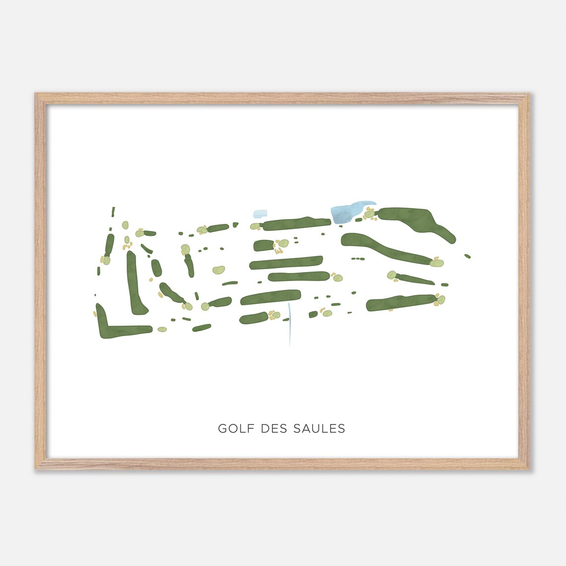 Golf Des Saules Canada Minimalist Watercolor Golf Map Poster