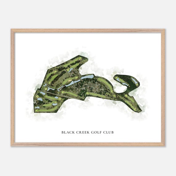 Black Creek Golf Club In Ellabell Georgia Classic Watercolor Map Golfer Gift Golf Wall Art Golf Poster Print Course Layout