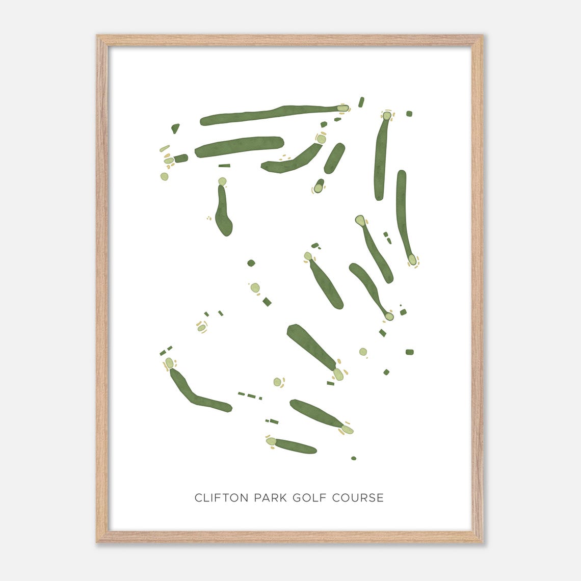 Clifton Park Golf Course Modern Minimalist Map Style Art Poster - Image 6