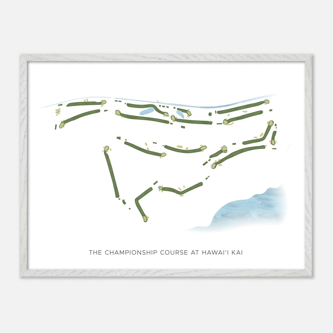 The Championship Course at Hawai'i Kai Minimalist Map Golfer Poster - Image 4