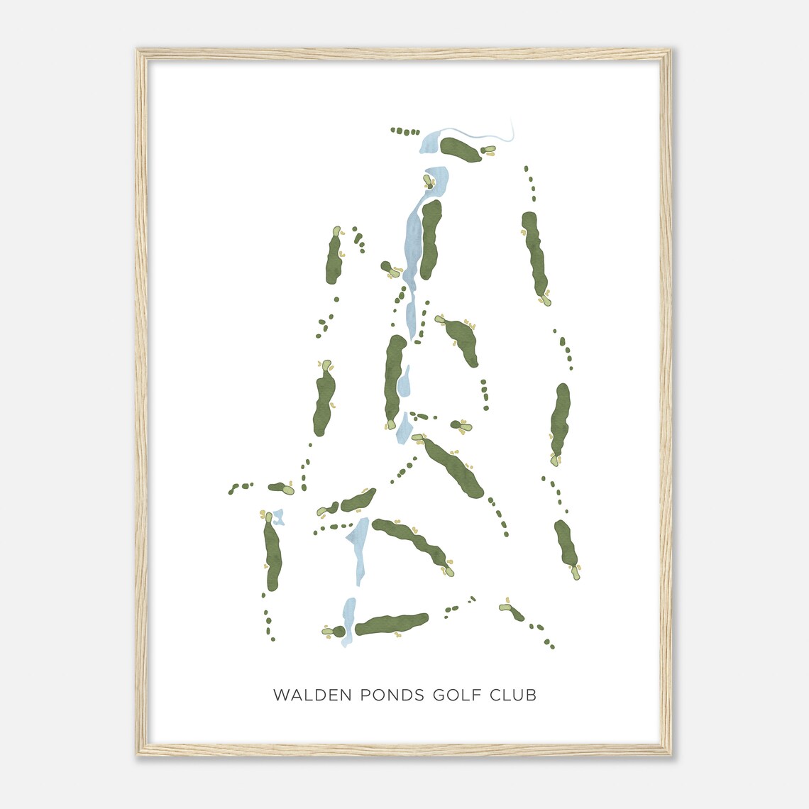 Walden Ponds Golf Club Ohio Modern Watercolor Map Golfer Gift Golf Wall Art Golf Poster Print Course Layout - Image 2