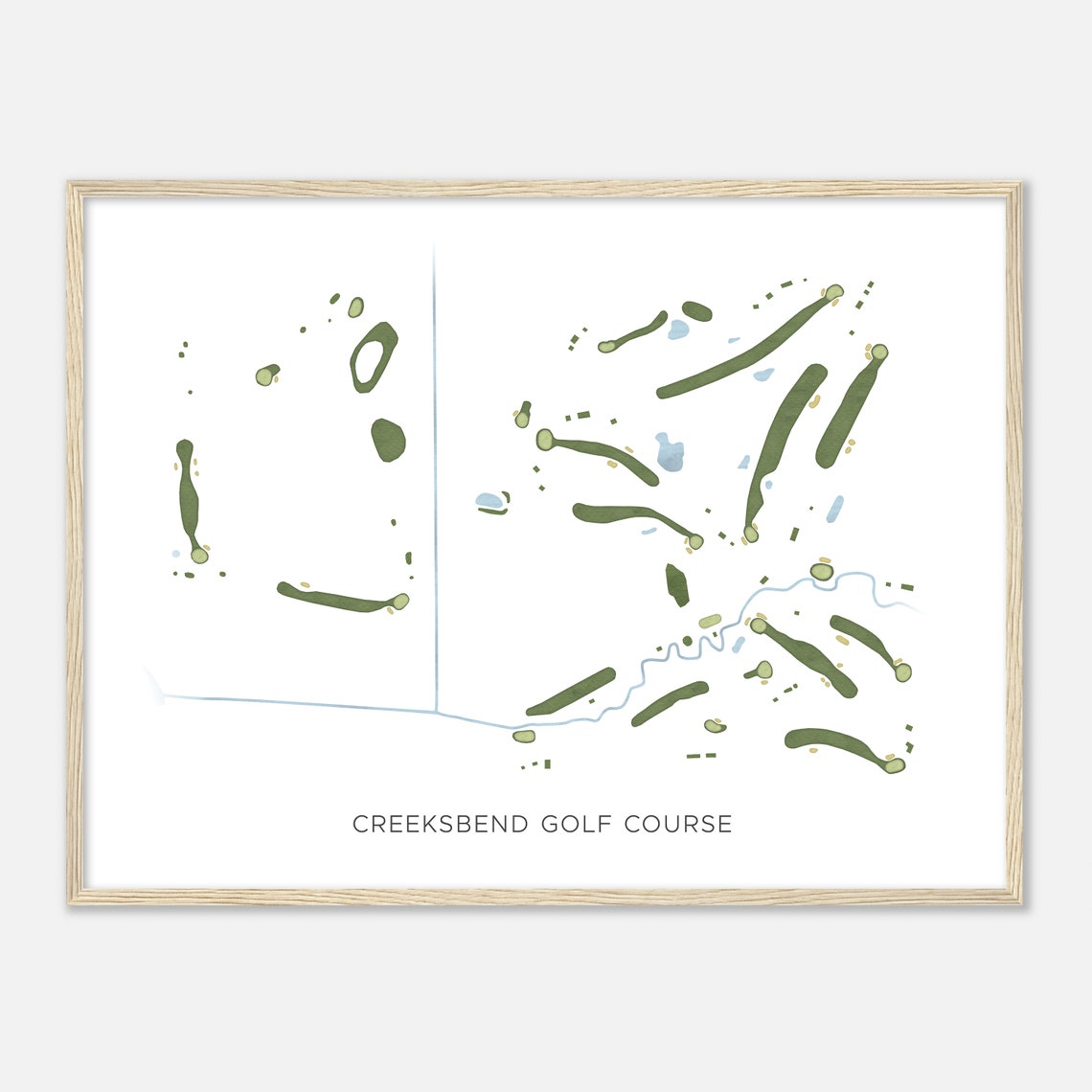 Creeksbend Golf Course Minnesota Modern Watercolor Map Golfer Gift Golf Wall Art Golf Poster Print Course Layout - Image 2