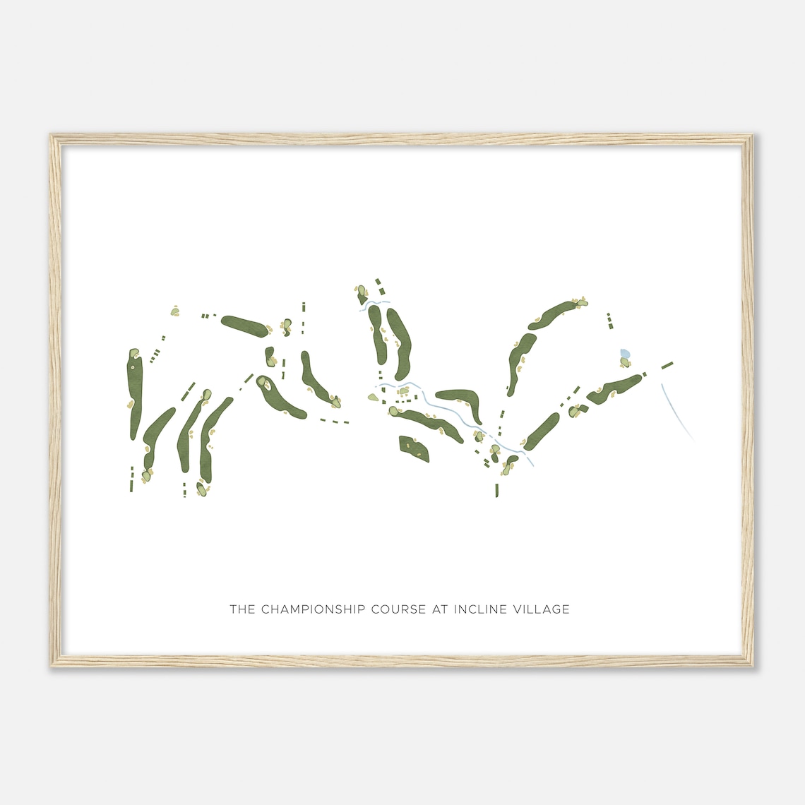 The Championship Course at Incline Village Modern Map Poster - Image 2