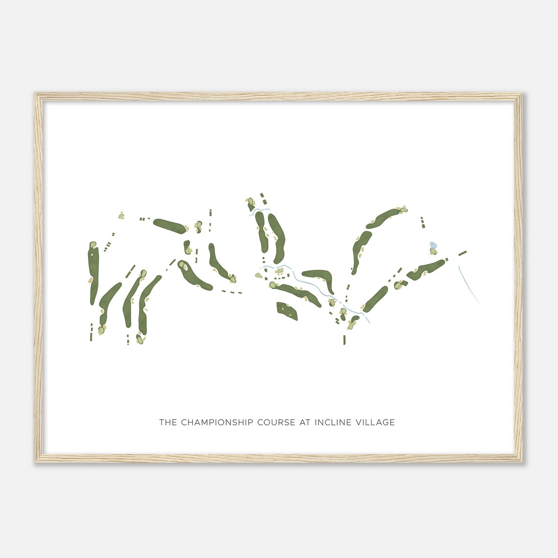 The Championship Course At Incline Village Nevada Modern Watercolor Map Golfer Gift Golf Wall Art Golf Poster Print Course Layout - Image 2